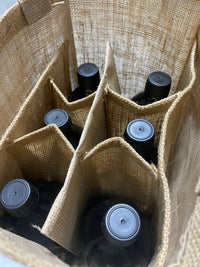 Miron flessen - 1 liter - 6 stuks met Juten Tas